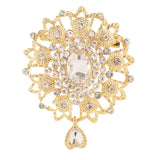 Champagne Rhinestone Brooch for Stylish Women