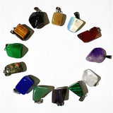 Natural Stone Necklace Pendant Jewelry Irregular Ore Pendant 20pcs