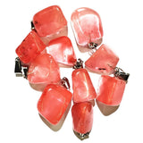 Natural Stone Necklace Pendant Jewelry Irregular Ore Pendant 20pcs