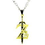 Zelda Sky Sword Pendant Necklace Vintage Enamel Chain Jewelry Gift