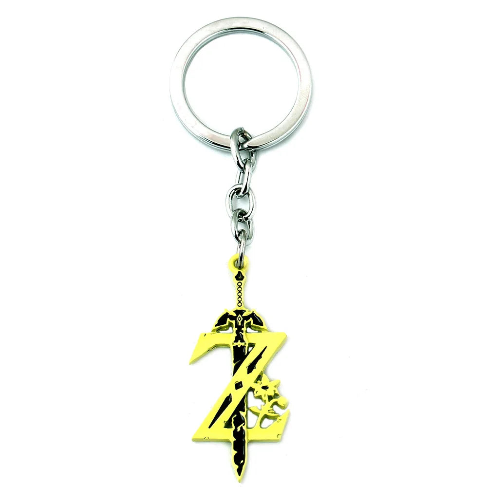 Zelda Sky Sword Pendant Necklace Vintage Enamel Chain Jewelry Gift