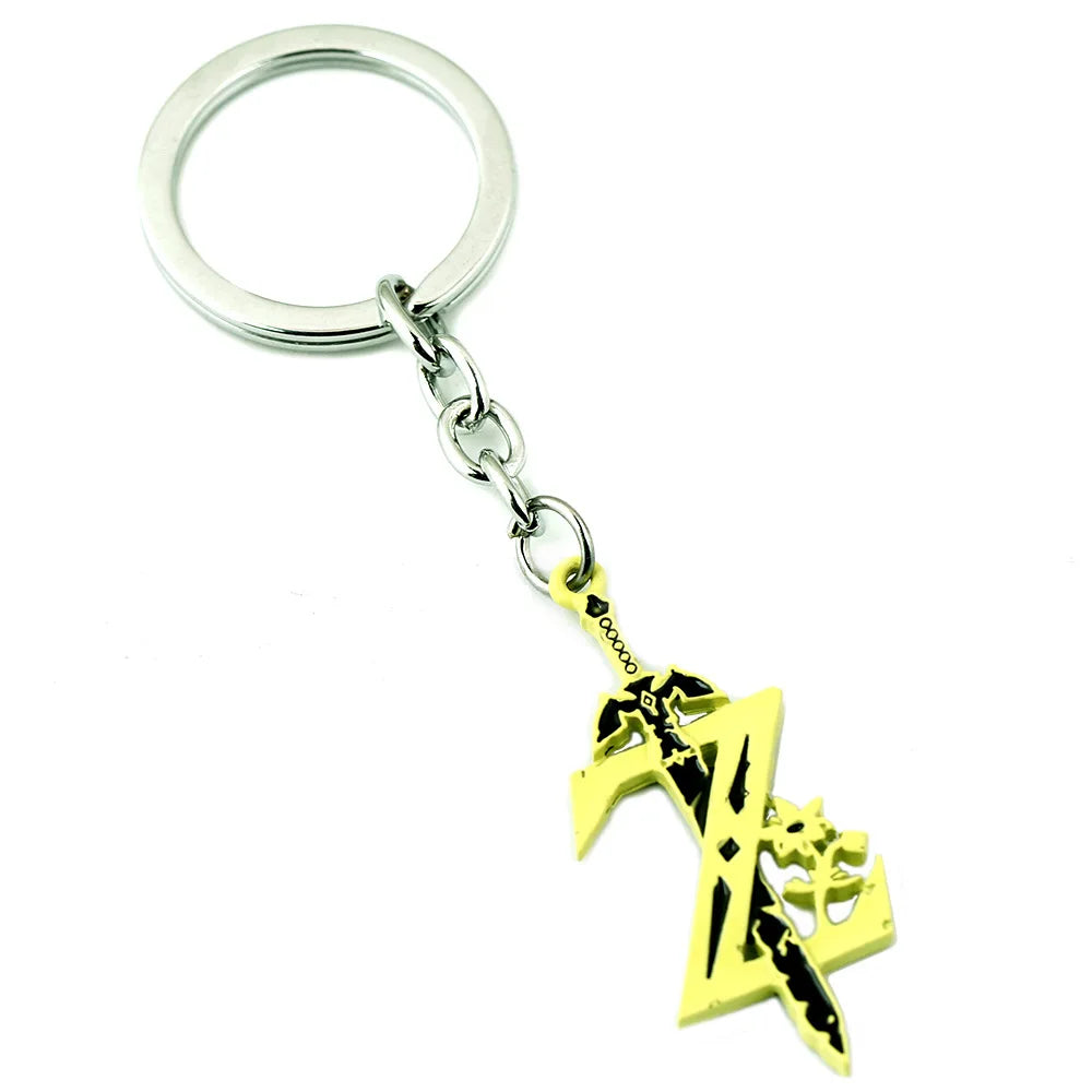 Zelda Sky Sword Pendant Necklace Vintage Enamel Chain Jewelry Gift