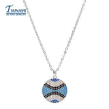 Luxurious Round Colored Zircon Pendant Women Jewelry D-004