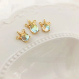 18K Magic Unicorn Necklace Double Ring Chain Jewelry