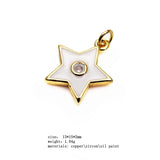 Moon Stars Pendant, Heart Charms, DIY Necklace Accessories