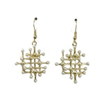 Vintage Pearl Earrings Long Baroque Geometrical Ear