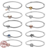 925 Silver Bucket Buckle Bracelet for Charm Beads DIY Jewelry