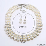 Exaggerated Layer Beaded Pearl Necklace