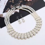 Exaggerated Layer Beaded Pearl Necklace