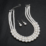 Exaggerated Layer Beaded Pearl Necklace