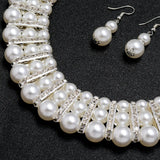 Exaggerated Layer Beaded Pearl Necklace