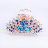 Zircon Crown Plate Hair Clip Back Head Hair Accessory