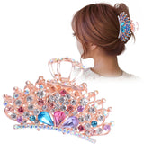 Zircon Crown Plate Hair Clip Back Head Hair Accessory