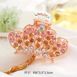 Zircon Crown Plate Hair Clip Back Head Hair Accessory