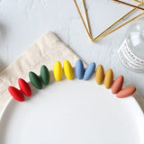 Morandi Frosted Resin Oval Earrings for Women