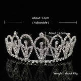 Rhinestone Princess Crown Headband Wedding Bridal Hair Accessory