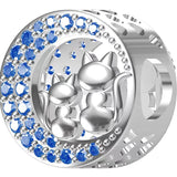 S925 Moon Cat Beads for Bracelets & DIY Jewelry - Perfect for Sister's Birthday