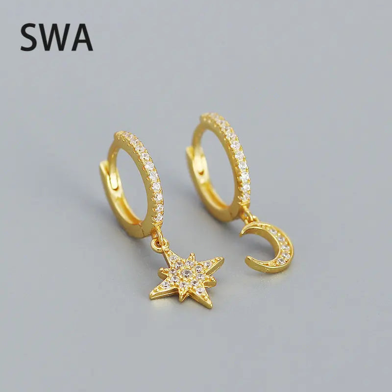 S925 Silver Needle Flower Bow Earrings