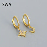 S925 Silver Needle Flower Bow Earrings