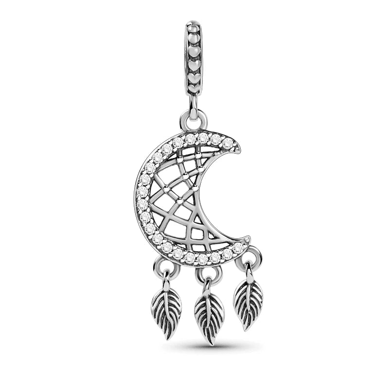 Silver Santa Cat Astronaut Pendant Charm Silver 925 Bead Bracelets