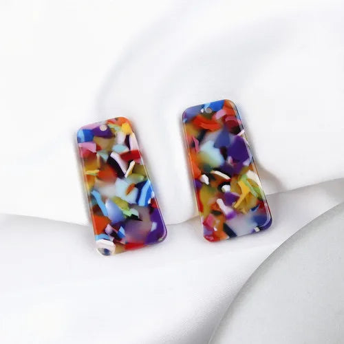 Acetate Acrylic Block Geometric Earrings DIY Jewelry Hand Accessories