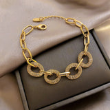 Geometric Crystal Mesh Bracelet - Feminine Party Hand Jewelry