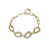 Geometric Crystal Mesh Bracelet - Feminine Party Hand Jewelry
