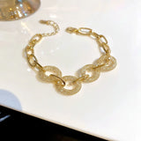 Geometric Crystal Mesh Bracelet - Feminine Party Hand Jewelry
