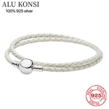 Hot Sale Leather Charm Bracelet Bangle for European Beads