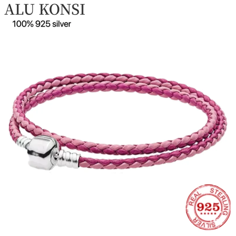 Hot Sale Leather Charm Bracelet Bangle for European Beads