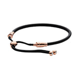 Hot Leather Ball & Barrel Clasp Charm Bracelet Bangle