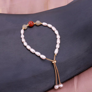 Pearl Bracelet Strawberry Moonstone Crystal String