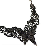 Lady Butterfly Lace Necklace Short Chain