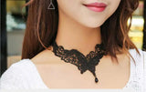 Lady Butterfly Lace Necklace Short Chain