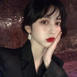 Korea Hot Drop Earrings Full Drill Versatile Female Earrings