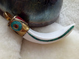 Tibet Wolf Teeth Bone Carving Pendant