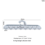 Rectangular Epoxy Resin Mold for 8 Circle Clothes Rack Hanging