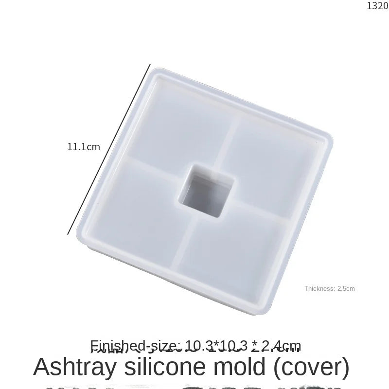 Square Silicone Mold Epoxy Resin Jewelry Box Ashtray Storage Box