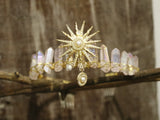 Sun Goddess Pink Crystal Crown Hair Accessories
