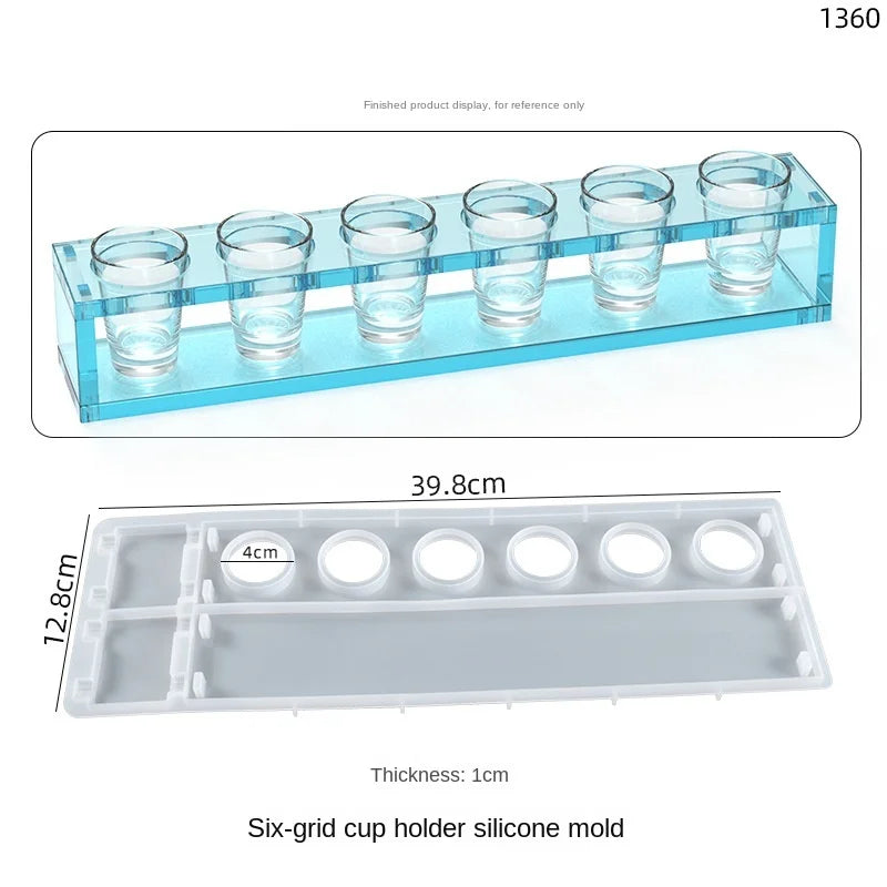 6-Piece Silica Gel Wine Glass Bracket Mould