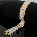 Rose Gold Magnetic Ceramic Bracelet For Men Women