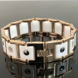 Rose Gold Magnetic Ceramic Bracelet For Men Women