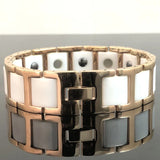 Rose Gold Magnetic Ceramic Bracelet For Men Women