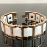 Rose Gold Magnetic Ceramic Bracelet For Men Women