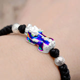 Thermochromic Pixiu 999 Sterling Silver Charm Bracelets
