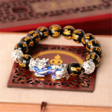 Thermochromic Pixiu Bracelet 3D Charm Stone Beads Men's Jewelry
