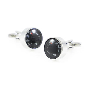 Round Fahrenheit Thermometer Cuff Links Father's Gift