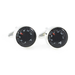 Round Fahrenheit Thermometer Cuff Links Father's Gift