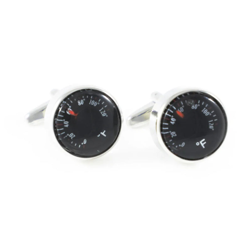 Round Fahrenheit Thermometer Cuff Links Father's Gift
