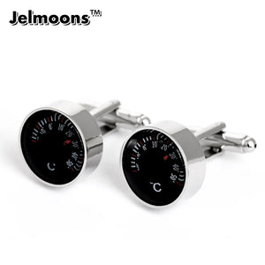 Thermometer Cufflinks Silver Plated Mens
